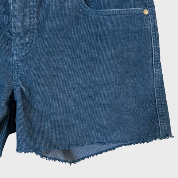 Carve Designs Oahu Corduroy Shorts Blue Women's Size 6 Mid-Rise Raw-Hem - Picture 4 of 11